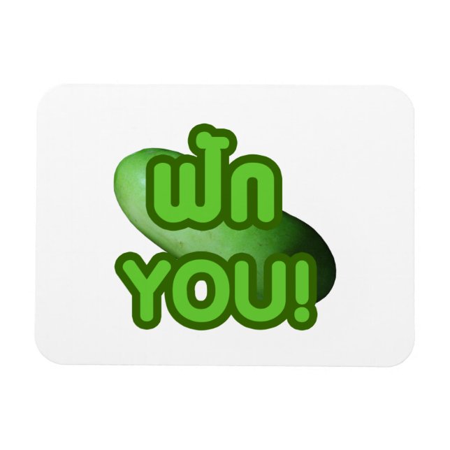 FAK YOU! ... Green Squash (Winter Melon) Magnet (Horizontal)