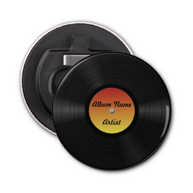 Fake Custom Vinyl Record Bottle Opener (Front)