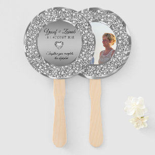 Fake Diamonds Anniversary  Hand Fan