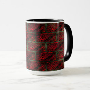 Fake exposed brick wall or tiles simulating it? mug