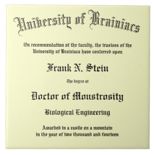 Fake Frankenstein Diploma tile