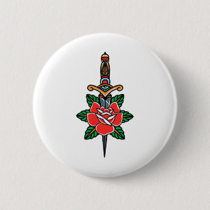 Fake Friends American Traditional Tattoo Old Schoo 6 Cm Round Badge