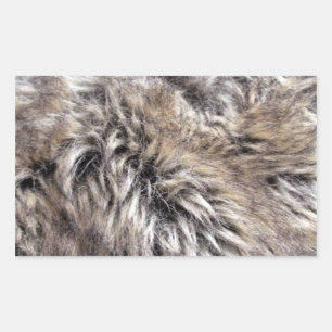 Fake Fur Texture Rectangular Sticker