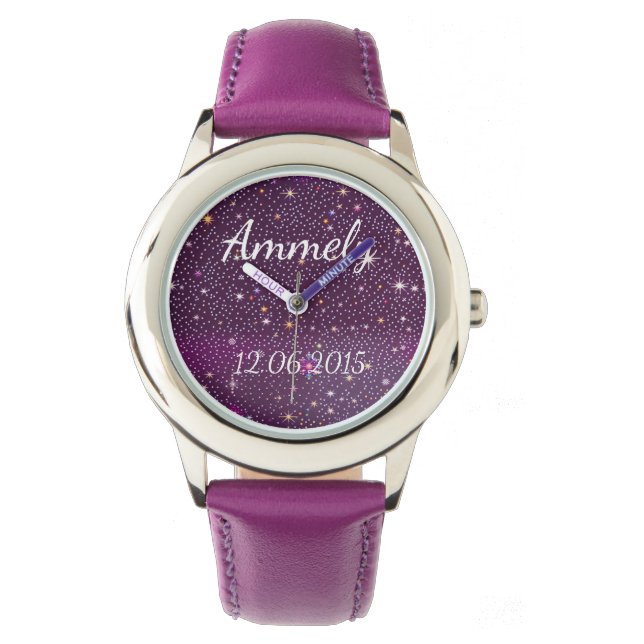 Fake Glitter lila Watch (Front)