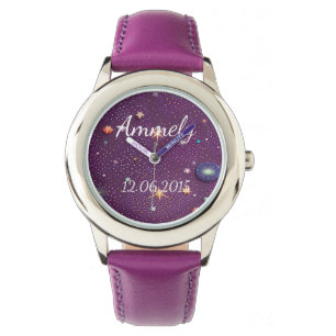 Fake Glitter lila Watch