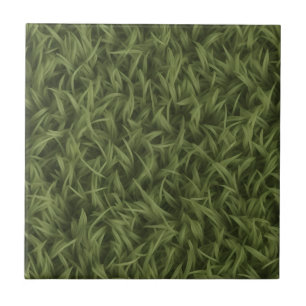 Fake Grass Artificial Faux Grass Dark Green Tile