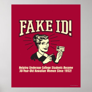 Fake ID: Underage College Hawaiian Poster