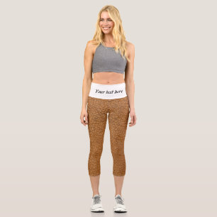 fake leather look capri leggings
