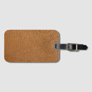 fake leather look luggage tag