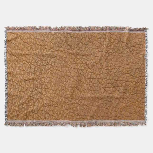 fake leather look throw blanket (Front)