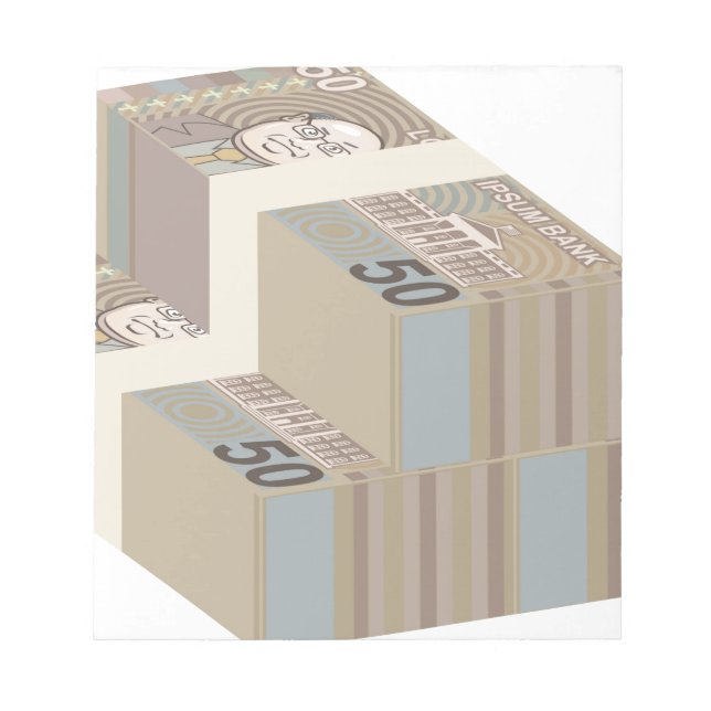 Fake money stacks notepad (Front)