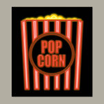 Fake Neon Popcorn Sign<br><div class="desc">Use this fake neon sign poster for wall decor in a bar room or a home movie theatre. Or use it for a party decoration for a movie themed party or graduation.</div>