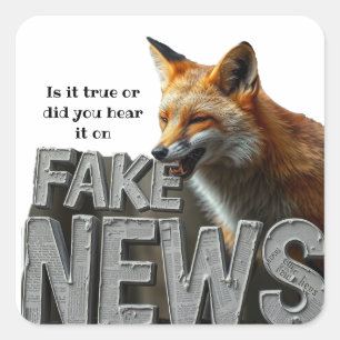 Fake News Fox Kamala Custom Funny Humour Media  Square Sticker