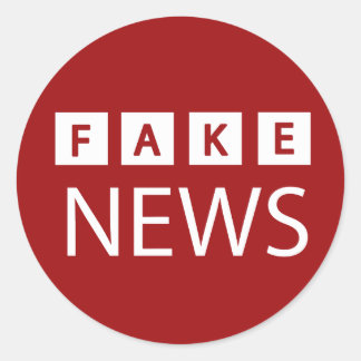 Fake News Logo Politically Incorrect Classic Round Sticker