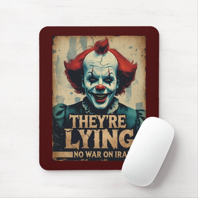 Fake News No War Iran Peace Mousepad (With Mouse)