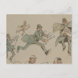 Fake News Postcard Illustration from 1894