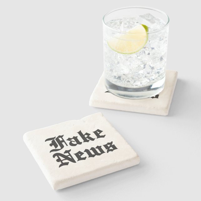 Fake News Stone Coaster (Side)