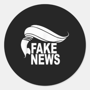 Fake News Tee _ Speaking Of America _ Communicatio Classic Round Sticker