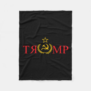 Fake News Trump Russia Funny Anti Trump  Fleece Blanket