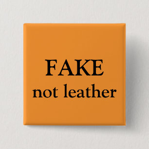 FAKE not leather 15 Cm Square Badge