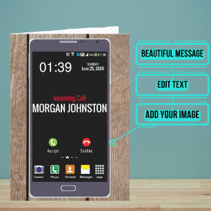 Fake Phone Call Birthday Card