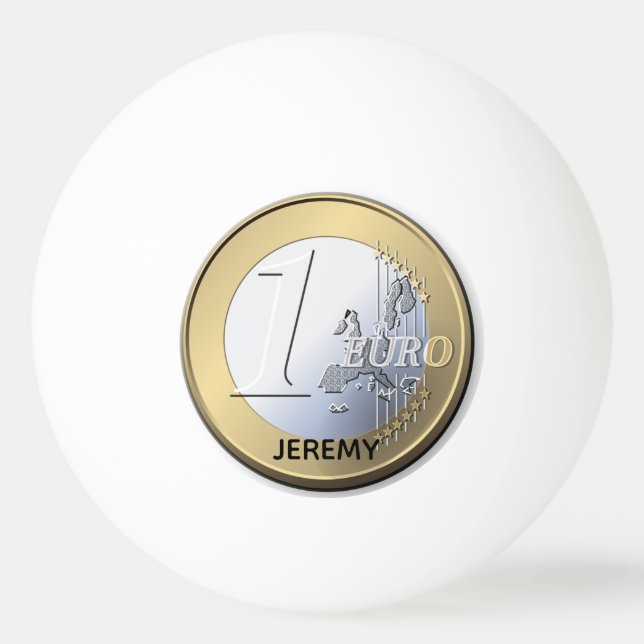 Fake Silver Euro Coin   Ping Pong Ball (Front)
