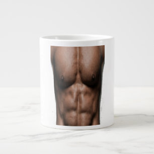 Fake Six Pack Abs Funny Gym Humour Large Coffee Mug