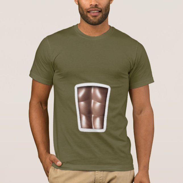 Fake Six Pack Abs T-Shirt (Front)