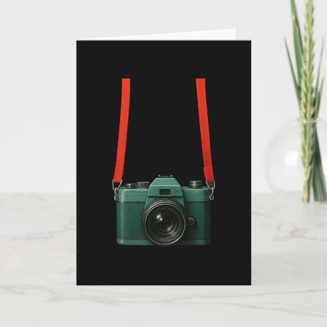 Fake Tourist Camera Holiday Photographer Vacation  Card (Front)