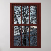 Fake Window - Illusion - Winter Woods View 2 of 2