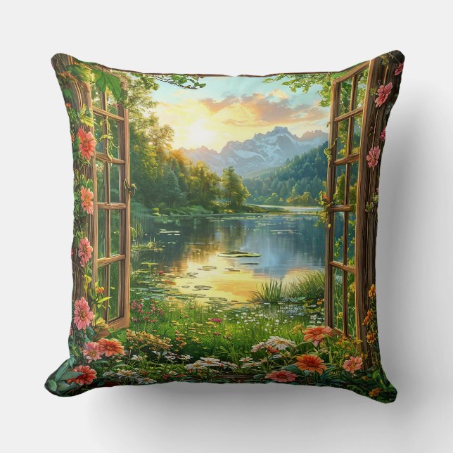 Fake window landscape cushion (Front)