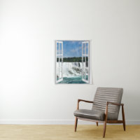 Fake Window Waterfall Wall Hanging