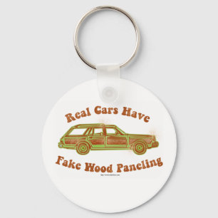 Fake Wood Panelling Key Ring