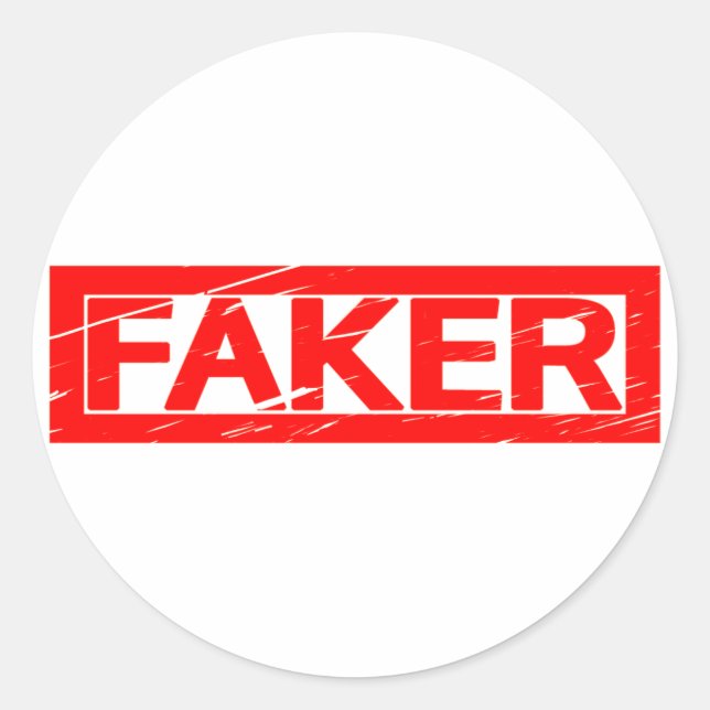 Faker Stamp Classic Round Sticker (Front)