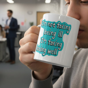 Faking being well Invisible disability Coffee Mug