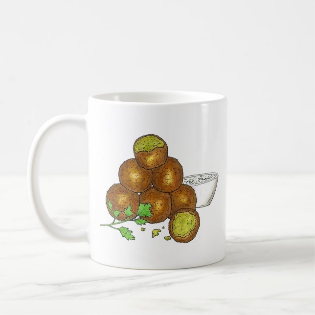 Falafel Balls Middle Eastern Chickpeas Egyptian Coffee Mug (Left)