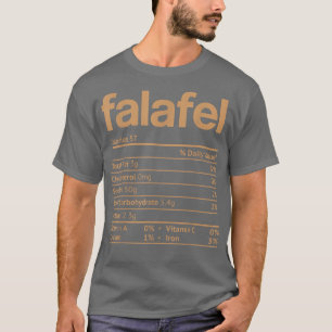 Falafel Nutrition Facts Funny Thanksgiving Christm T-Shirt