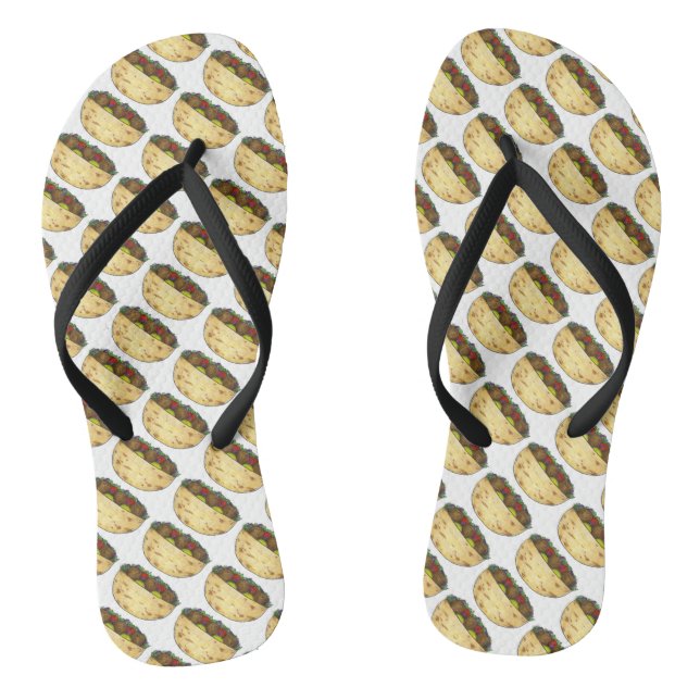 Falafel Pita Sandwich Mediterranean Food Flip Flop (Footbed)