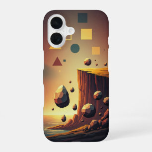 Falaises Fantaisie Pixel-Arcade Vintage iPhone 16 Case