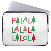 FaLaLa... Christmas Trees Green Red Snowflakes