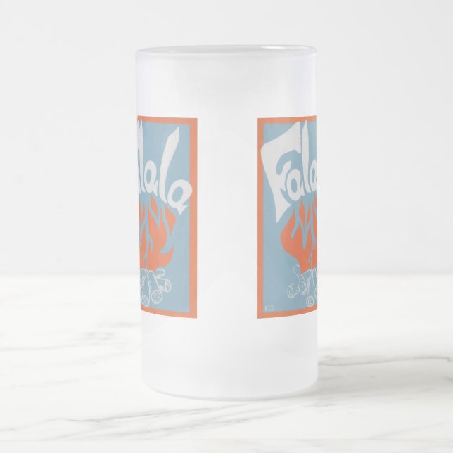 FaLaLa Frosted Glass Beer Mug (Center)