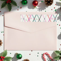 Falala Pastel Colours Chequered Pattern Christmas