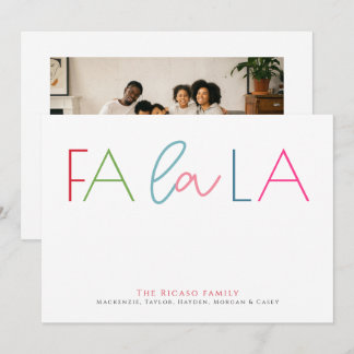 Falala Simple Merry Christmas Personalised Photo Holiday Card