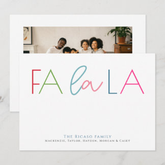 Falala Simple Merry Christmas Personalised Photo Holiday Card