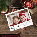 "Falalala" Personalised Christmas Photo Card<br><div class="desc">Add a festive touch to your holiday greetings with this charming "Falalala" Christmas photo card. Personalise it with your family's photo and name, making it a unique keepsake for your loved ones. The cheerful Christmas quote and stylish design bring holiday joy and warmth to your seasonal messages. Perfect for sharing...</div>
