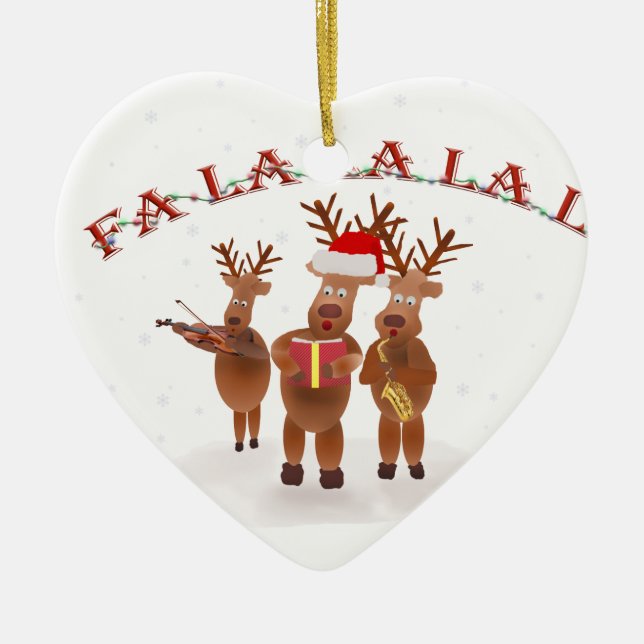 FALALALA.png Ceramic Tree Decoration (Front)
