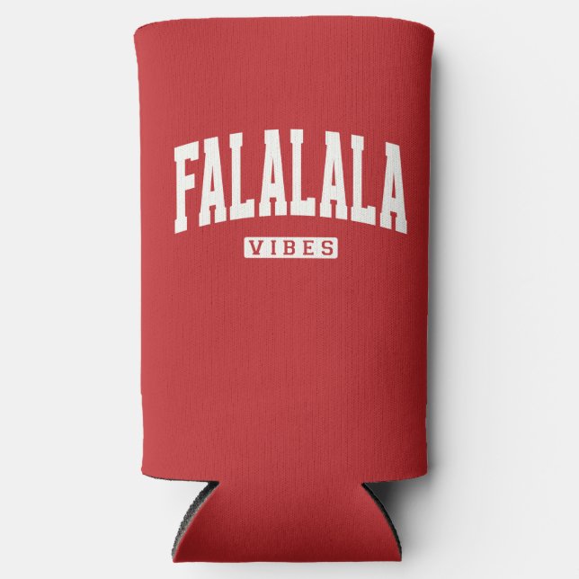 FALALALA VIBES Holiday Seltzer Can Cooler (Front)