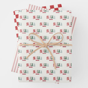 FALALALA VIBES Holiday Wrapping Paper Sheet
