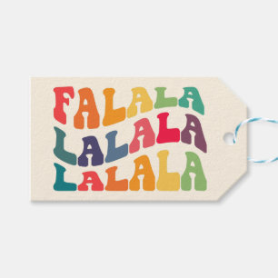 Falalalala Groovy Wavy Colourful Christmas Gift Tags