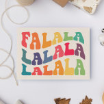 Falalalala Groovy Wavy Colourful Christmas Holiday Card<br><div class="desc">FaLaLaLaLa Christmas Card: a retro design,  with a wavy vintage typography and a colourful palette.</div>